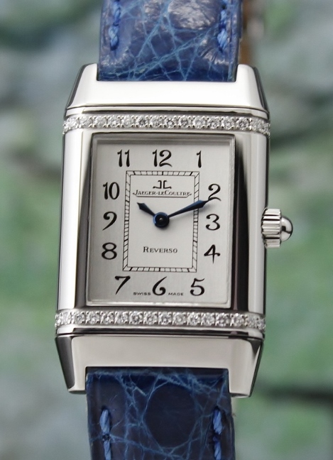 (image for) Jaeger-LeCoultre Lady Size Stainless Steel Reverso With Diamonds